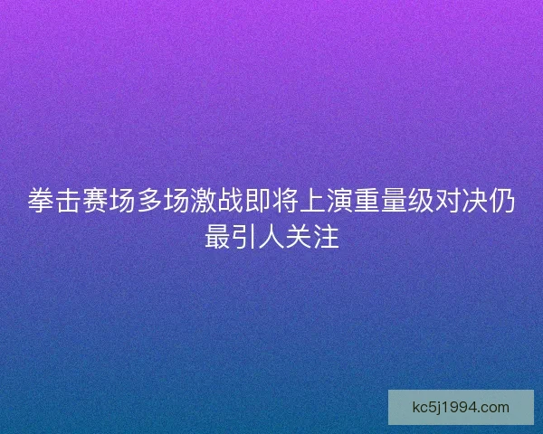 拳击赛场多场激战即将上演重量级对决仍最引人关注